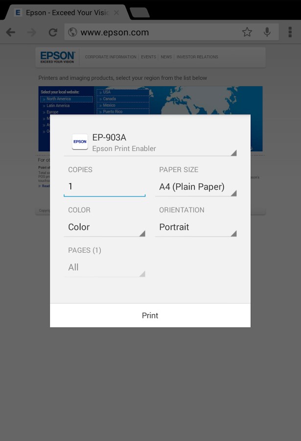 Epson print enabler Epson print enabler