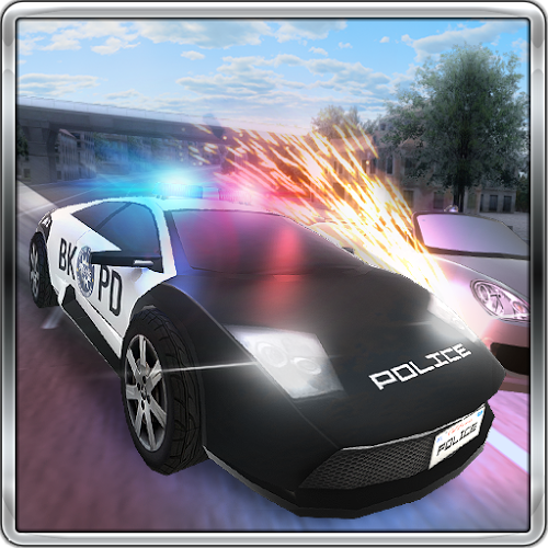 Logo Police Chase 3D Ícone Logo Police Chase 3D Ícone