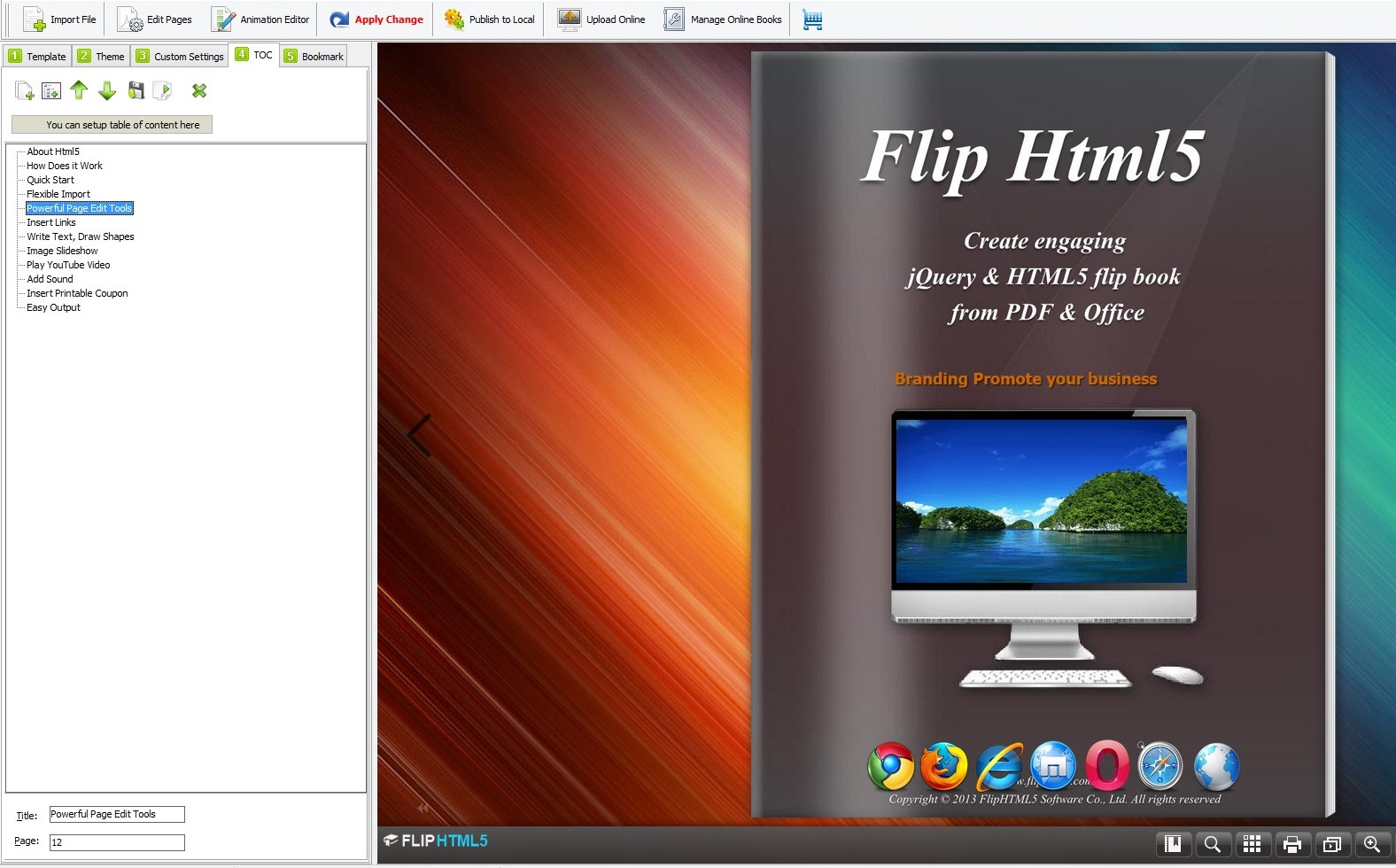 online flip html5