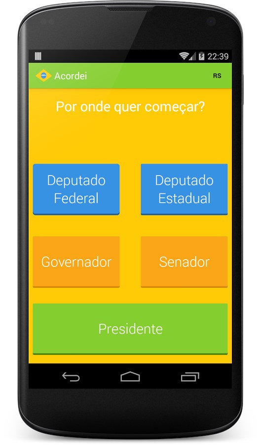 Acordei - Eleições 2014 - Imagem 1 do software
