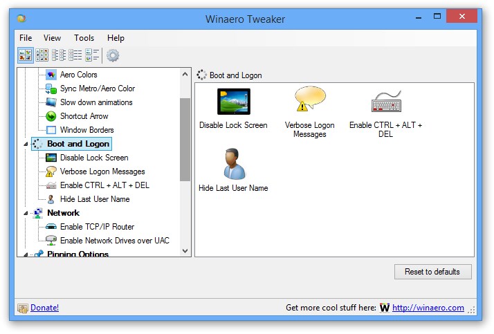 instal Winaero Tweaker 1.55
