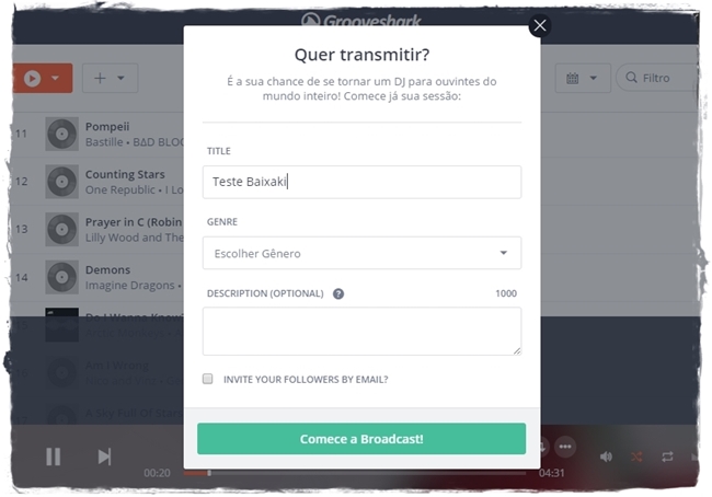 Grooveshark - Imagem 4 do software
