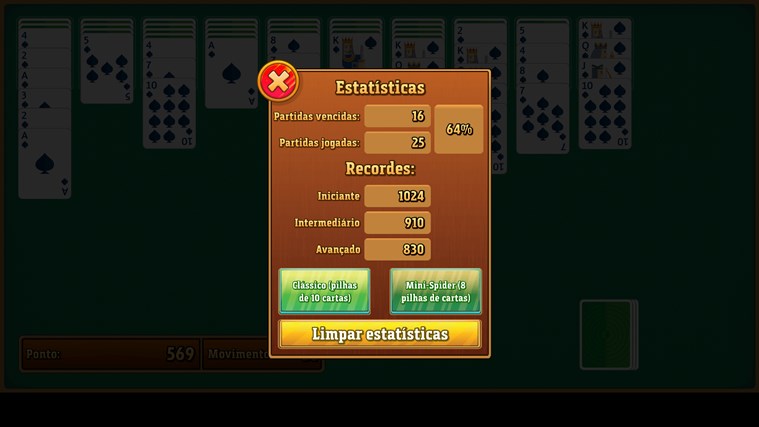 Paciência Spider screenshot 3