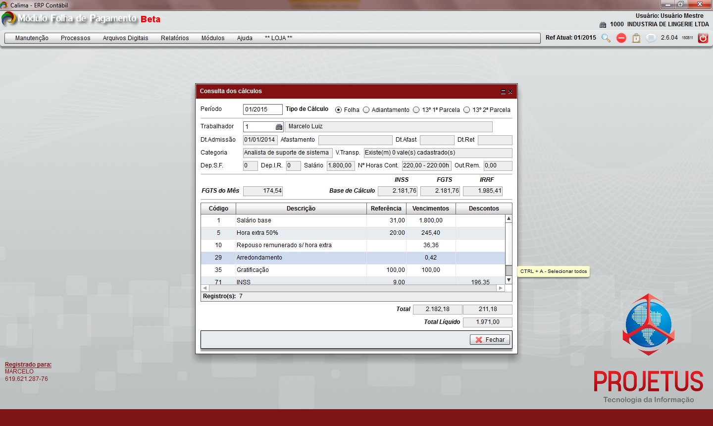 Imagem 4 do Calima ERP Contábil