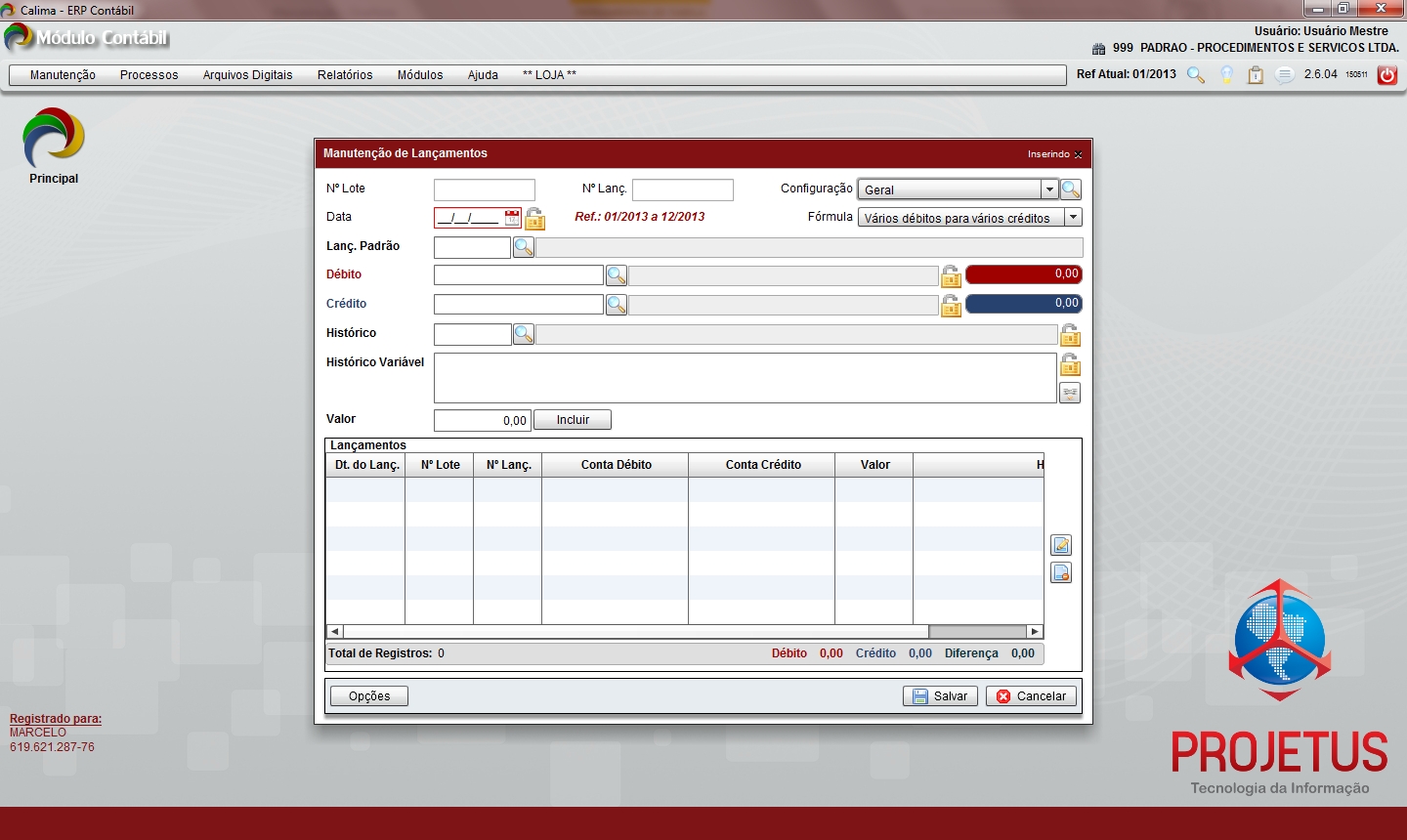 Imagem 5 do Calima ERP Contábil