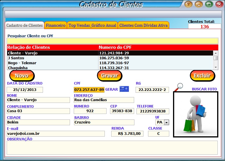 Imagem 3 do CEV - Controle de Estoque e Vendas