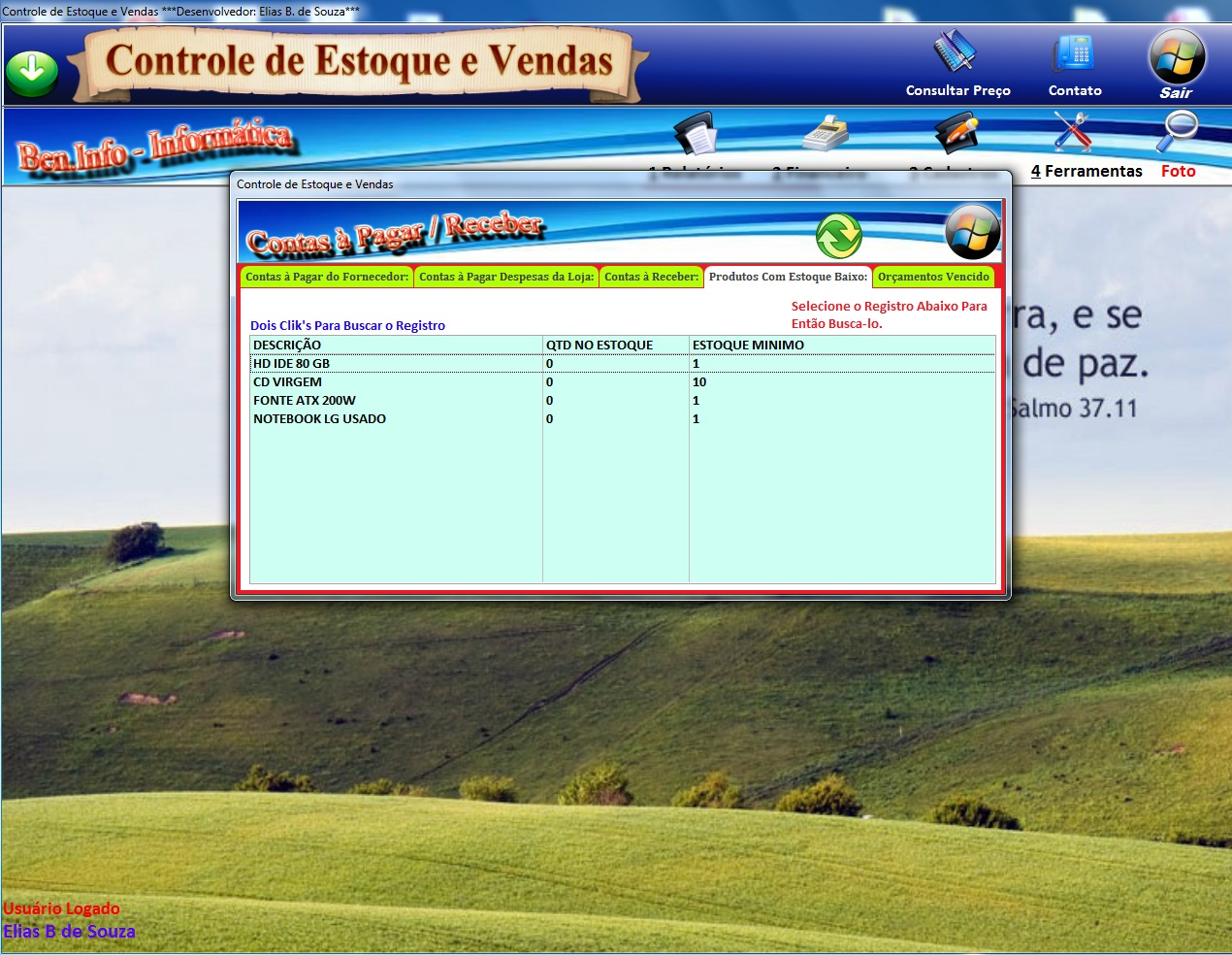 Imagem 11 do CEV - Controle de Estoque e Vendas