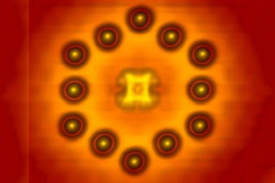 Imagem de: Veja um transistor composto apenas de uma molécula e alguns átomos