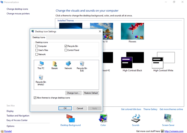 Personalization Panel for Windows 10 - Imagem 1 do software