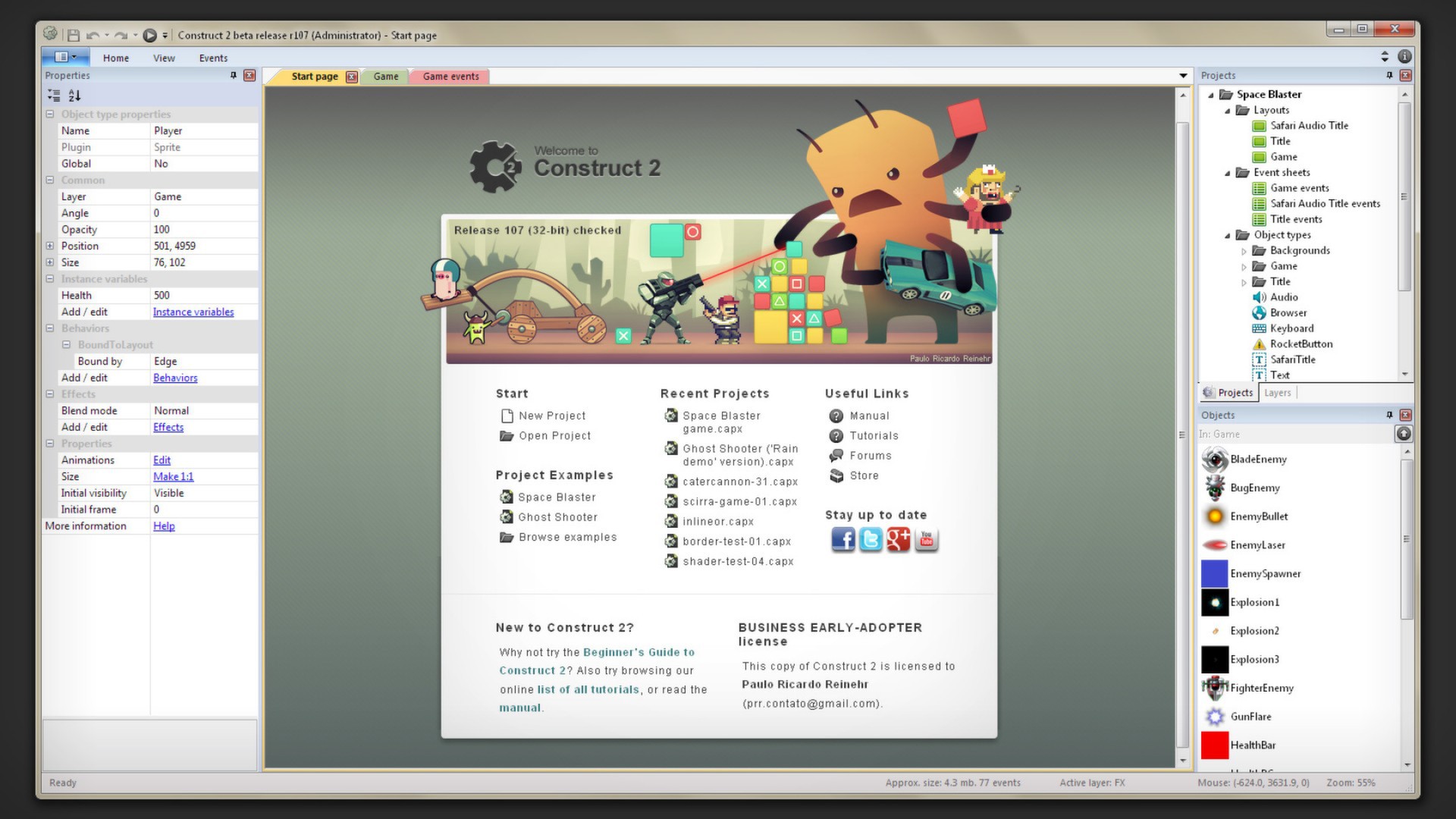 construct 2 business license free download