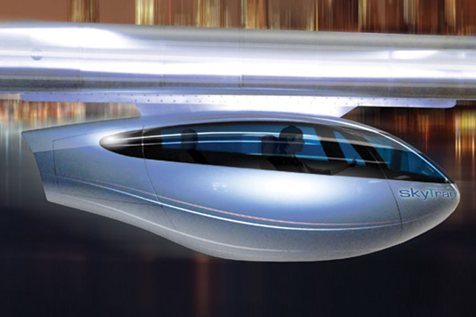Imagem de: skyTran: monotrilhos de cápsulas suspensas podem substituir carros [vídeo]