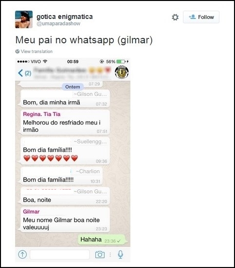 15 conversas engraçadas entre pais e filhos no WhatsApp - TecMundo