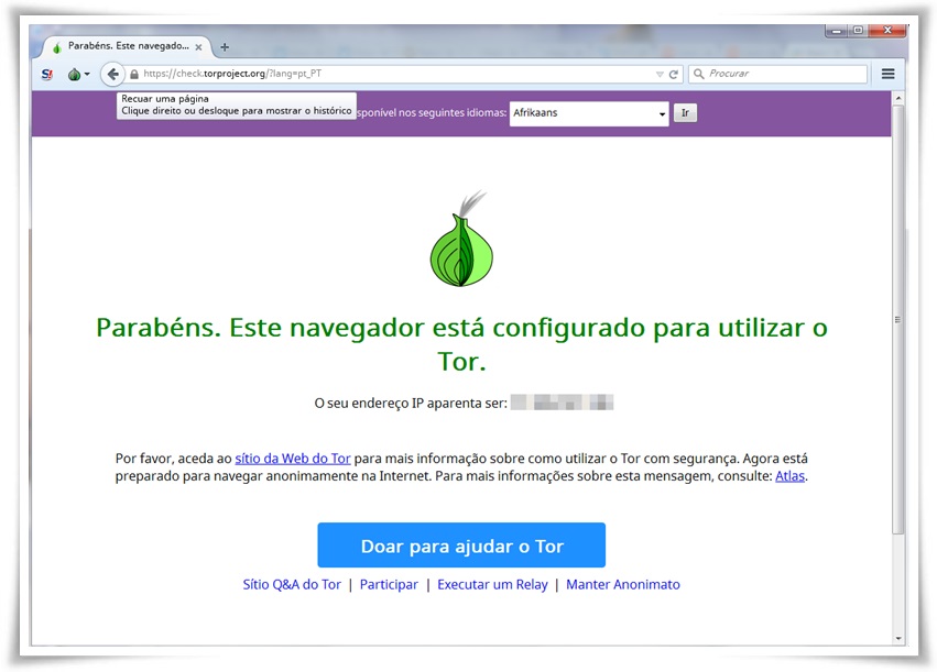 going on tor web browser