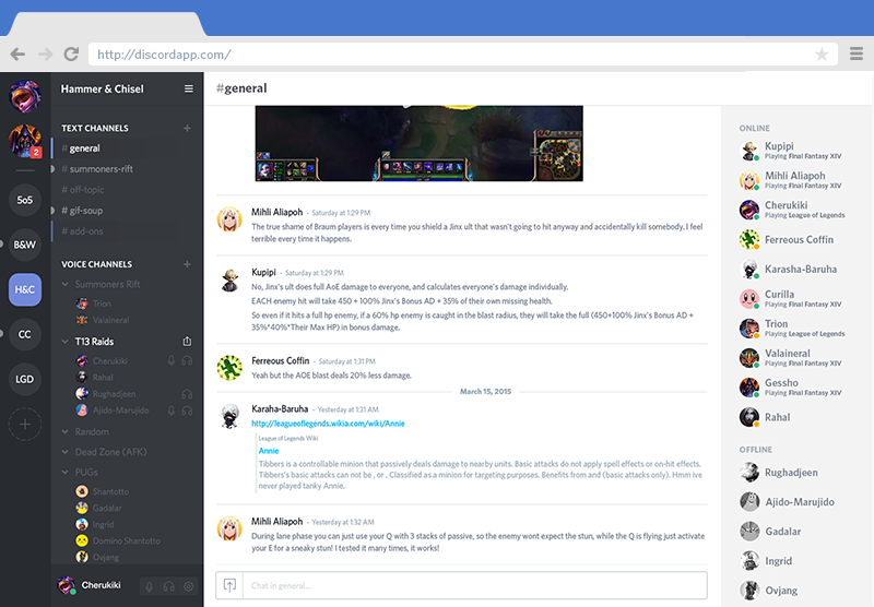 discord web browser on mobile