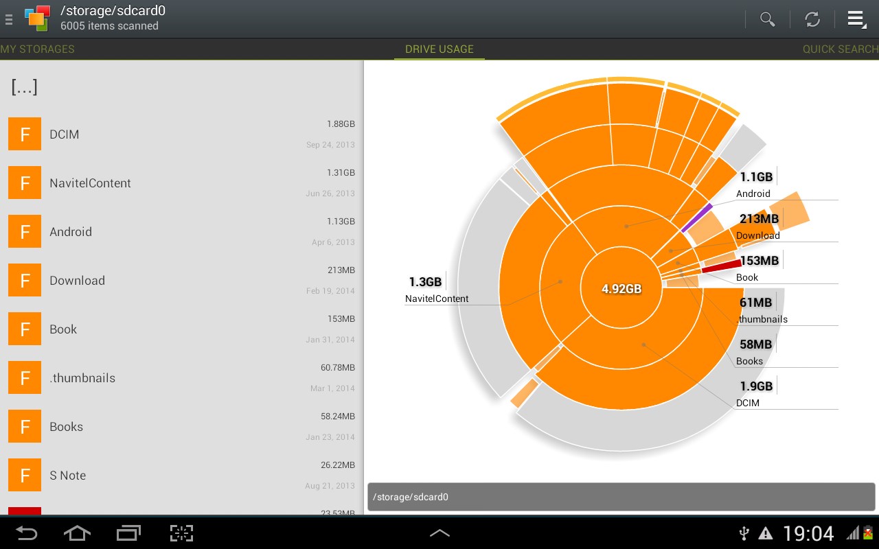 Программа disk usage для андроид