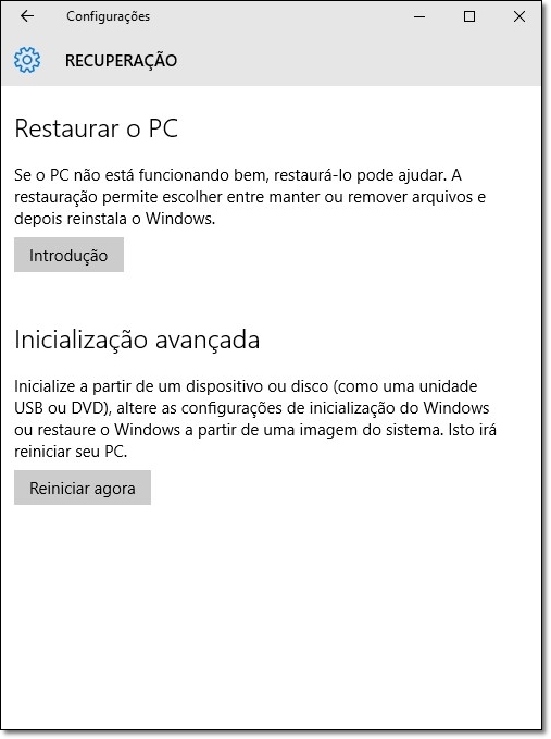 Windows 10 Como Acessar As Opções Avançadas De Boot E Restaurar O Sistema Tecmundo 0986