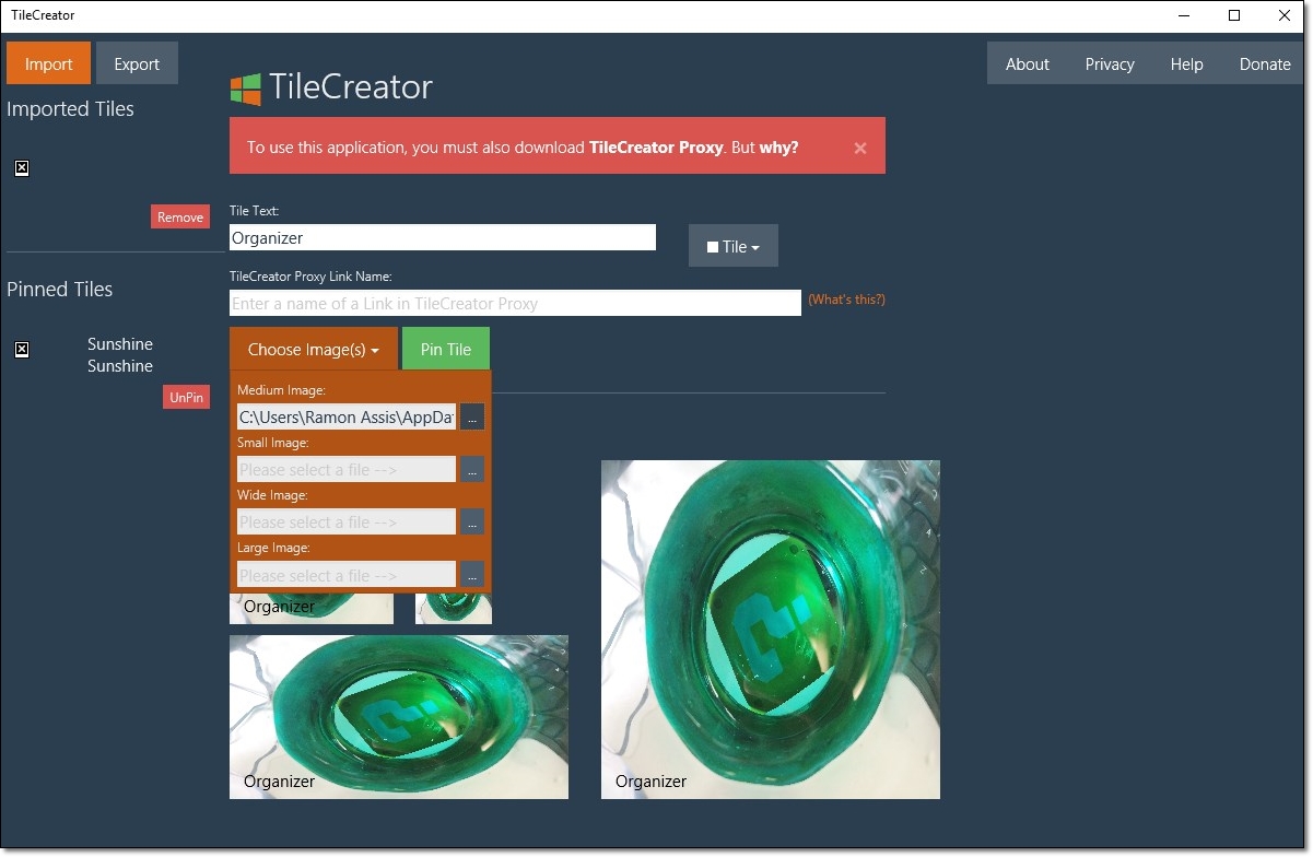 tilecreator proxy
