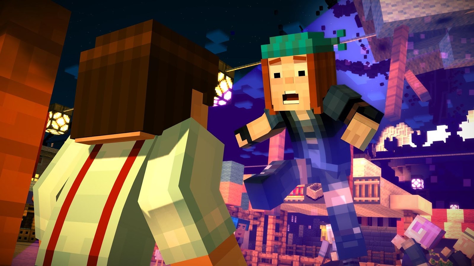 Minecraft story mode кто озвучивал