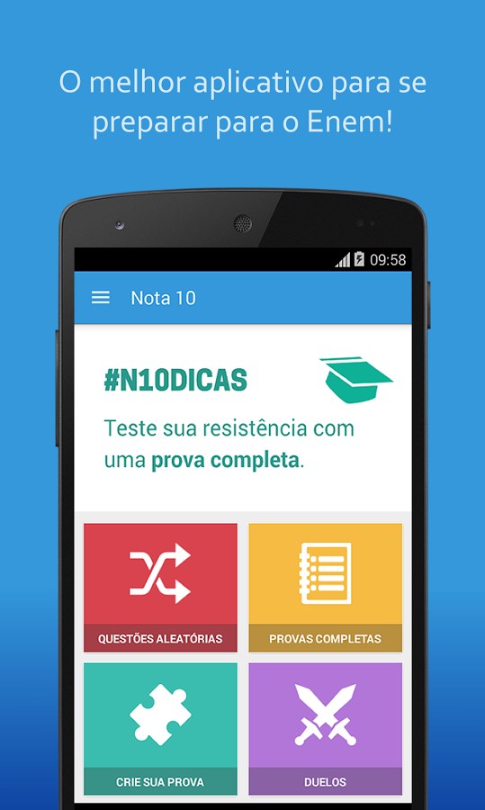 Imagem 1 do Nota 10 - Simulados do Enem