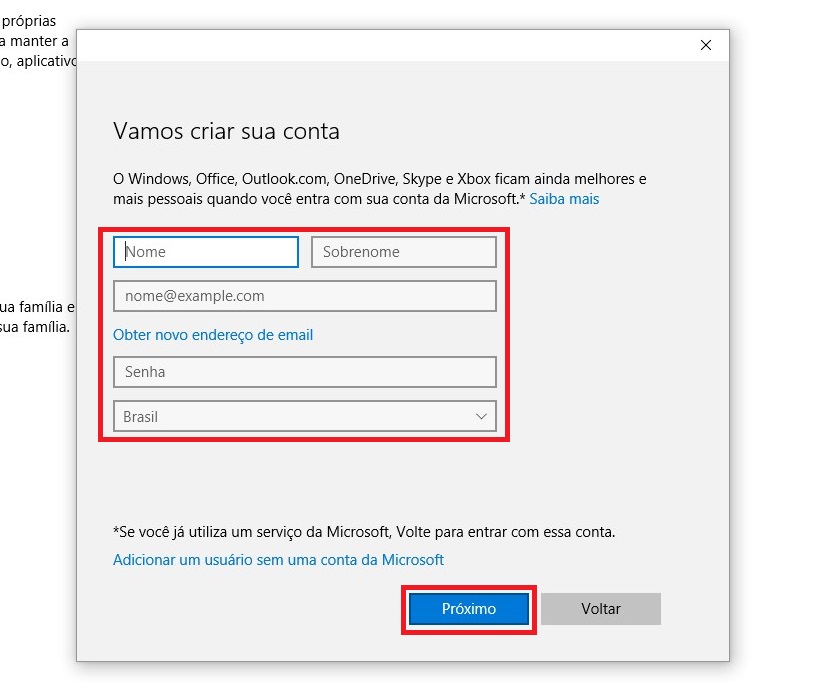 Como Faço Para Criar Uma Conta No Microsoft