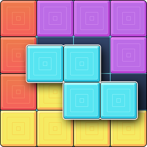 Logo Block Puzzle Rei Ícone Logo Block Puzzle Rei Ícone
