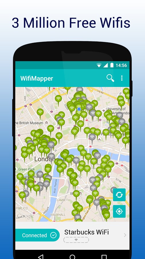 WifiMapper - Free Wifi Map - Imagem 1 do software
