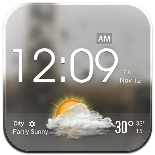 Logo Transparent Clock & Weather Ícone Logo Transparent Clock & Weather Ícone