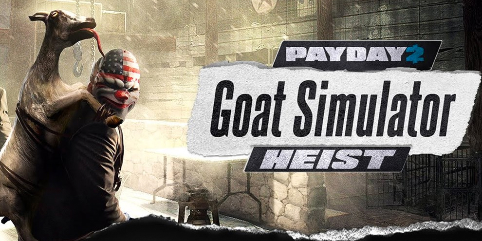 E o próximo grande DLC pago de PayDay 2 vai ter... Goat Simulator? Sim!