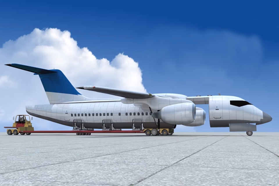 Imagem de: Sistema de segurança pode dividir avião em dois no caso de acidente