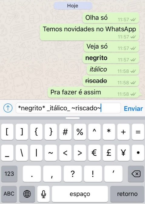 Como ser grossa no WhatsApp?