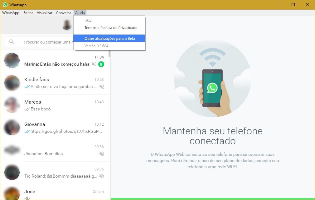 can you share screen on whatsapp desktop