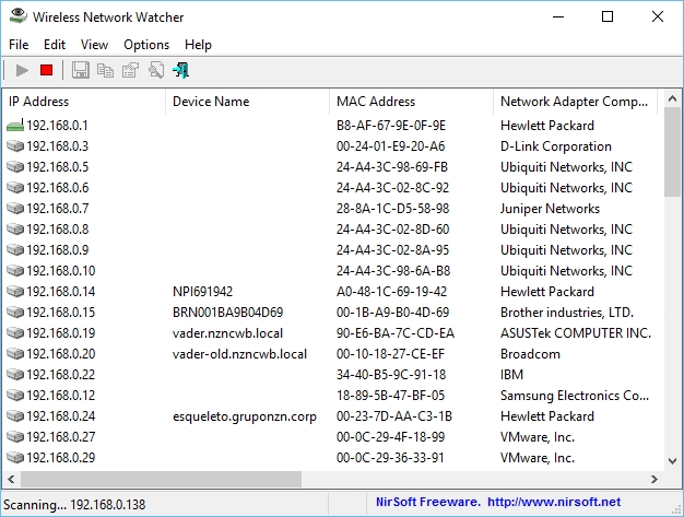 Wireless Network Watcher - Imagem 1 do software