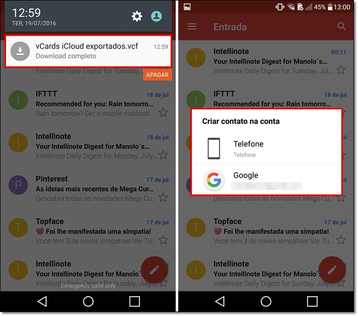 Como Transferir Contatos Do Iphone Para Android