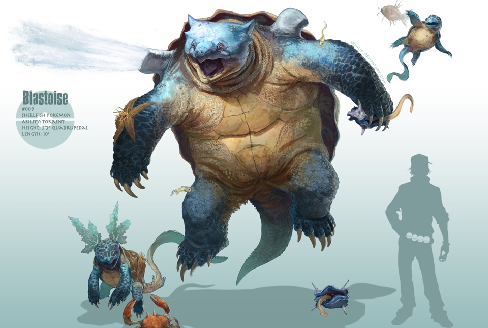 Artista cria versões mais realistas de pokémons 