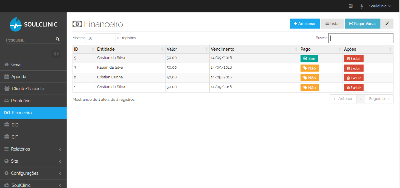 Imagem 3 do SoulClinic - Software de Gerenciamento de Clínicas e Consultórios