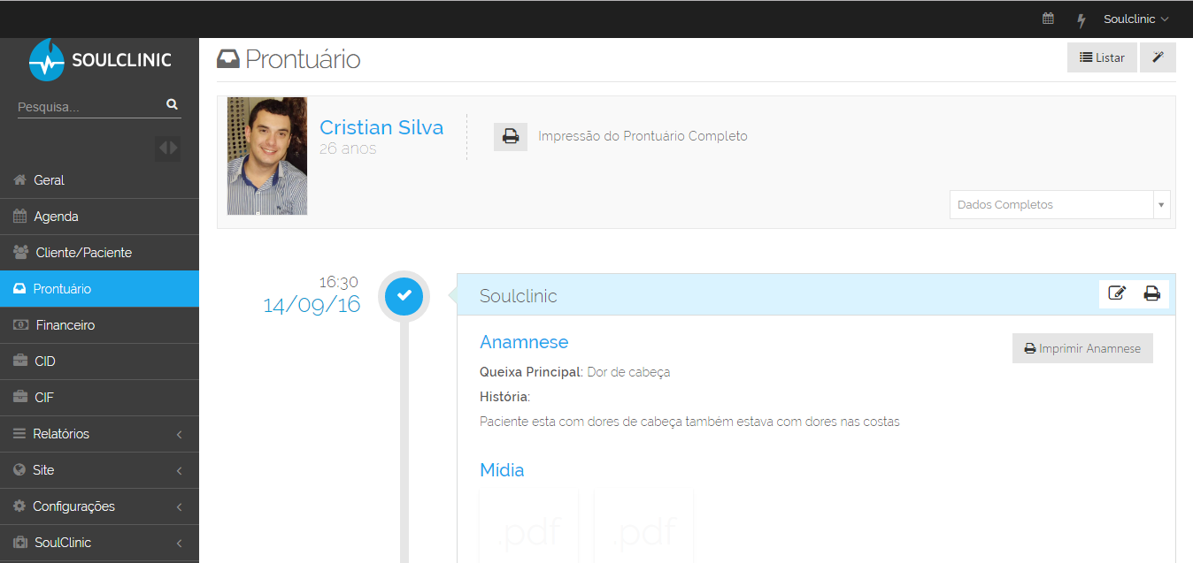 Imagem 5 do SoulClinic - Software de Gerenciamento de Clínicas e Consultórios