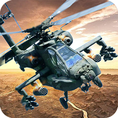 Logo Ataque de helicóptero 3D Ícone Logo Ataque de helicóptero 3D Ícone