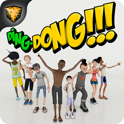 Logo Ding Dong by Pixel Box CG Ícone Logo Ding Dong by Pixel Box CG Ícone
