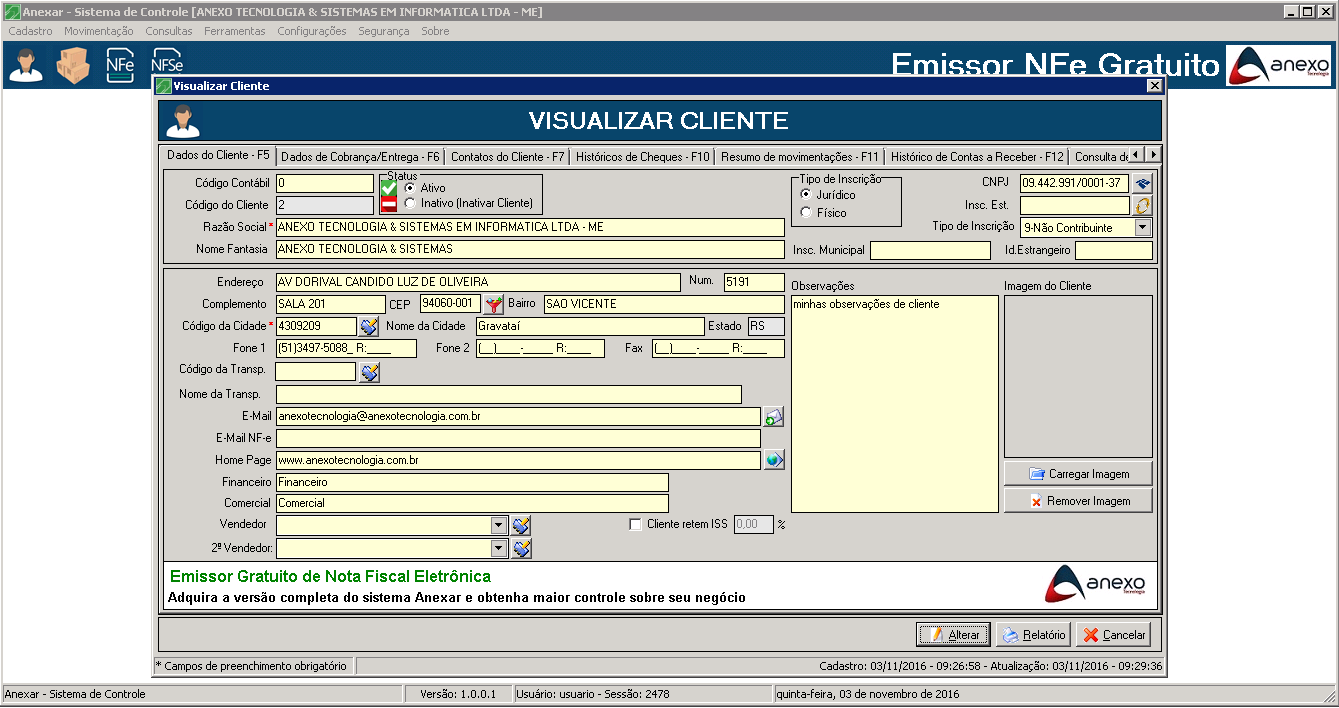 Emissor NFe Gratuito Anexar Download