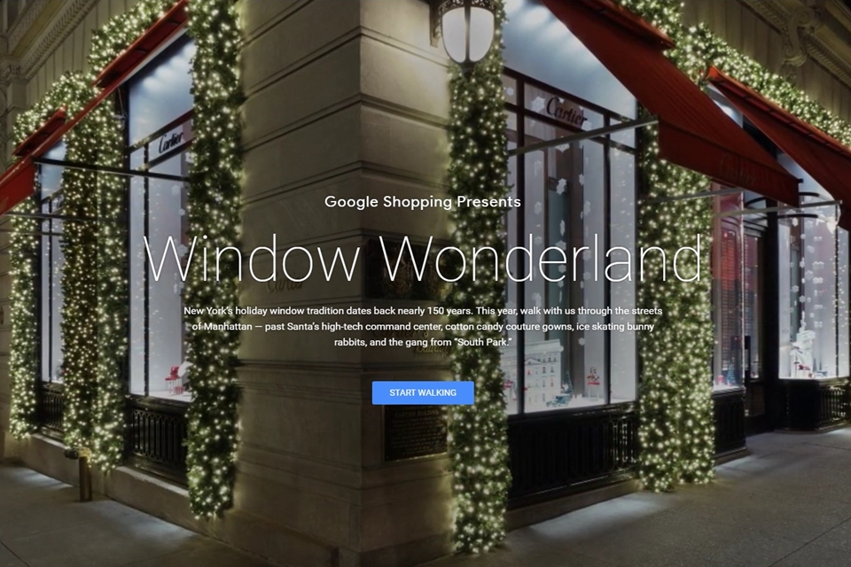 Google faz passeio virtual pelas vitrines natalinas das lojas de Nova York
