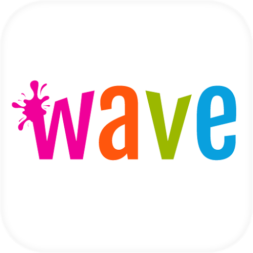 Logo Wave Animated Keyboard + Emoji Ícone Logo Wave Animated Keyboard + Emoji Ícone