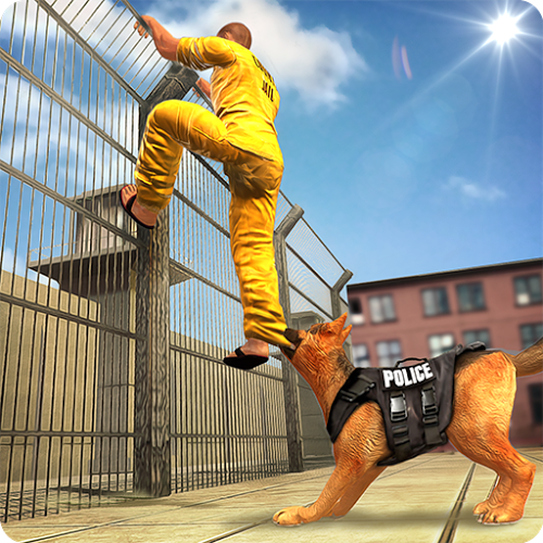 Logo Prison Escape Police Dog Chase Ícone Logo Prison Escape Police Dog Chase Ícone
