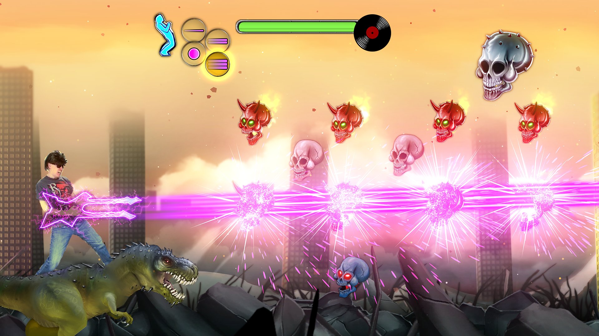 Conheça Air Guitar Warrior, exclusivo de XOne que mistura shmup e música