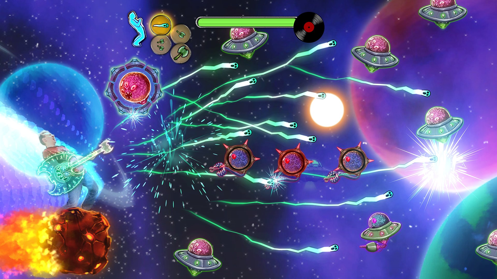Conheça Air Guitar Warrior, exclusivo de XOne que mistura shmup e música