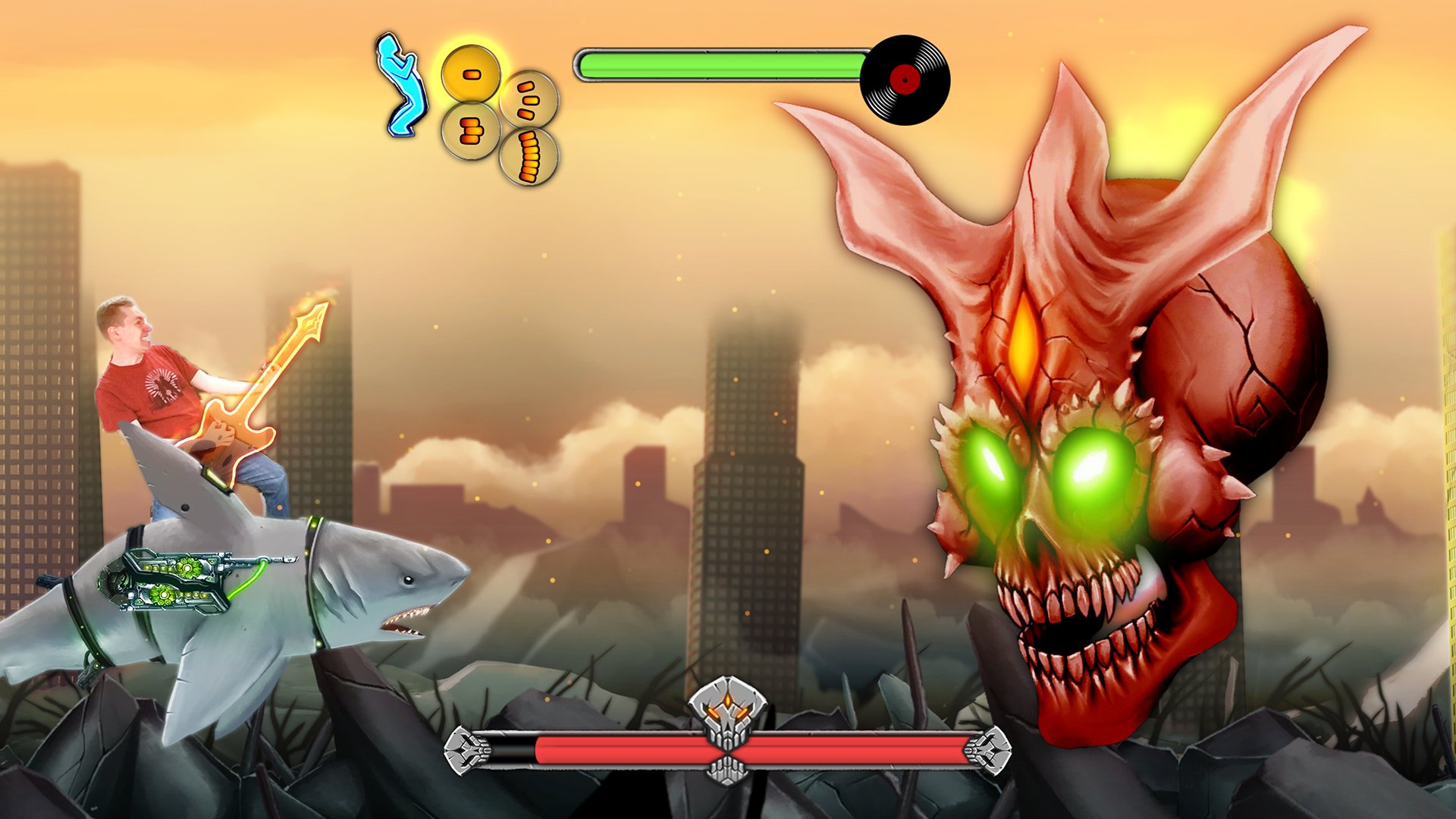 Conheça Air Guitar Warrior, exclusivo de XOne que mistura shmup e música