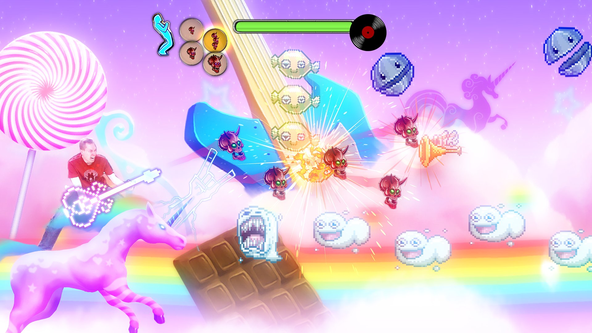Conheça Air Guitar Warrior, exclusivo de XOne que mistura shmup e música
