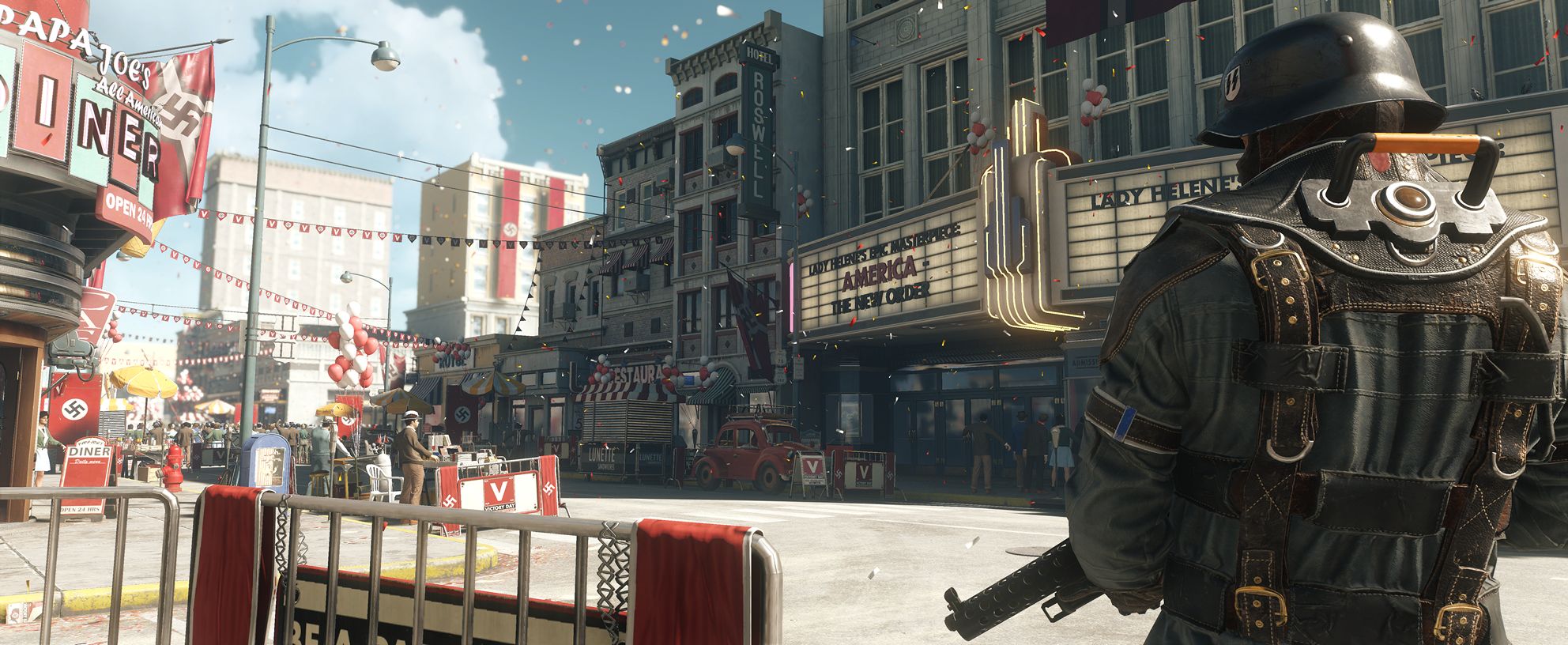 O lado sangrento da guerra surge em novas telas de Wolfenstein 2