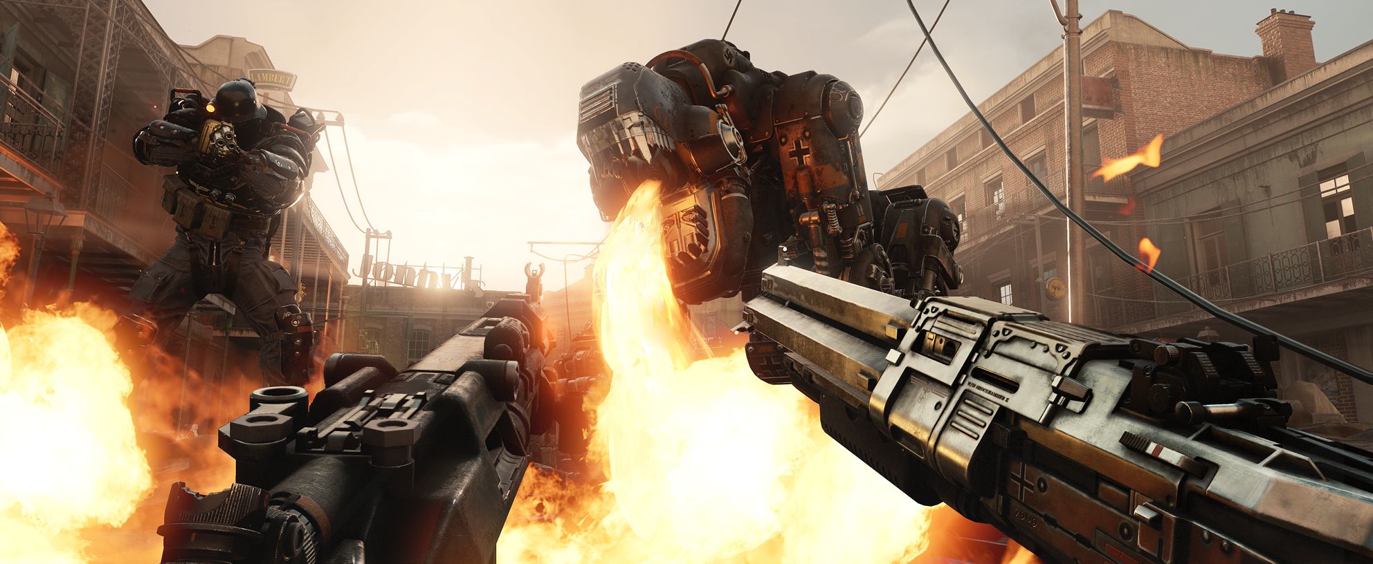 O lado sangrento da guerra surge em novas telas de Wolfenstein 2