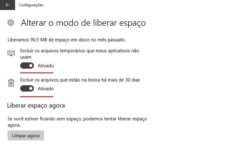 Sensor De Armazenamento Libere Espaço De Seu Disco Rígido Tecmundo 7702