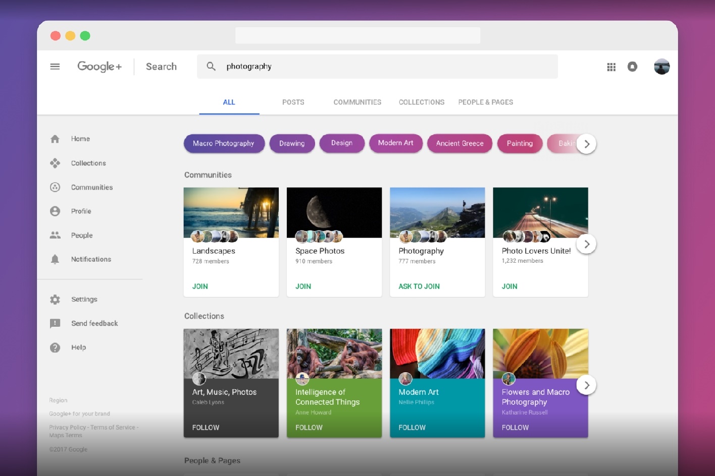 Imagem de: Buscas dentro do Google+ ficam mais inteligentes e organizadas